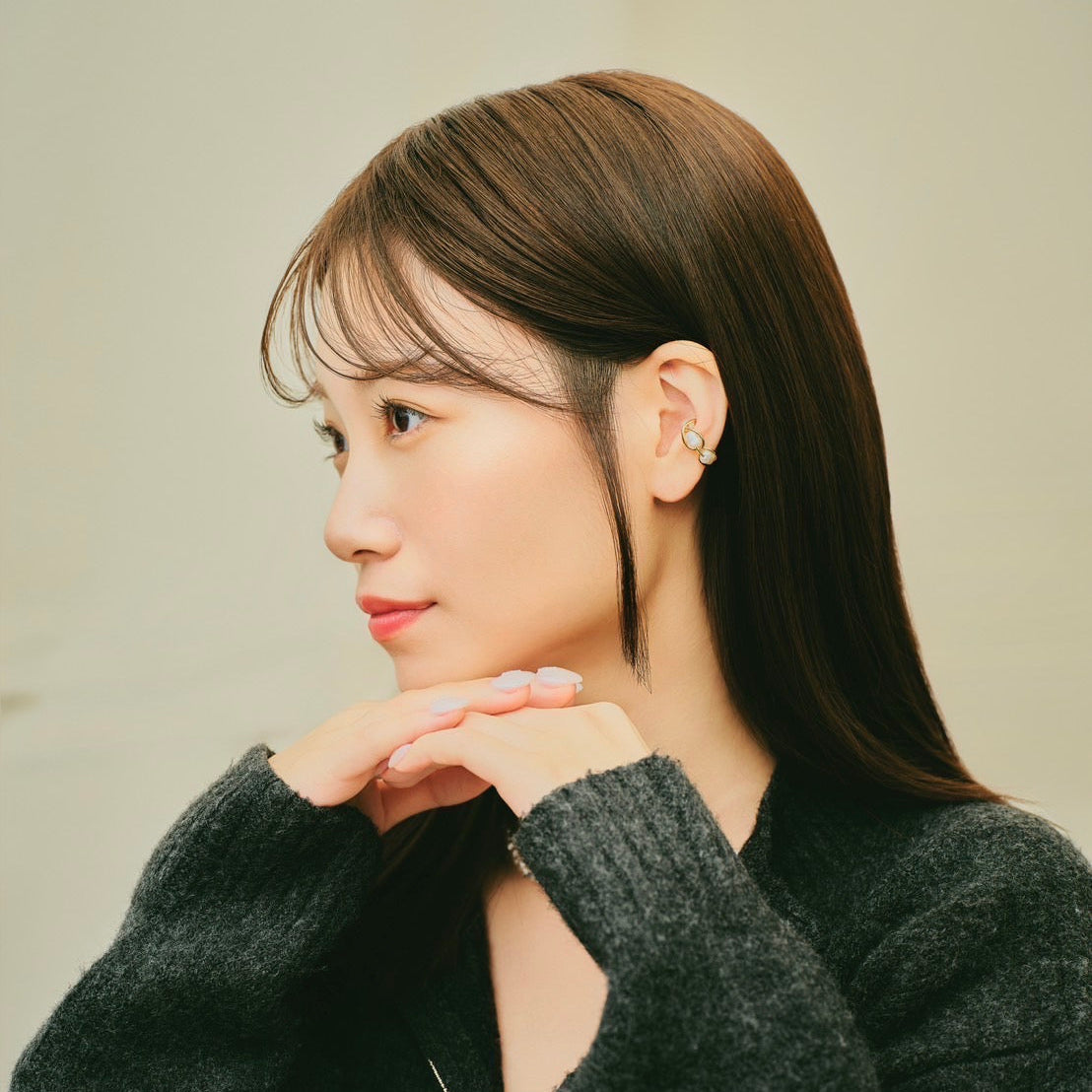 “ぽてぽて” Pearl Ear Cuff