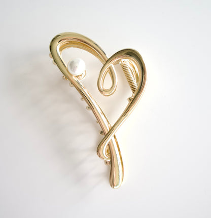 Heart Pearl Clip