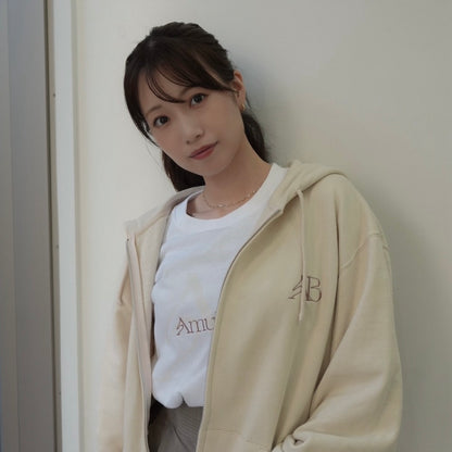 "AB" Logo Zip Hoodie