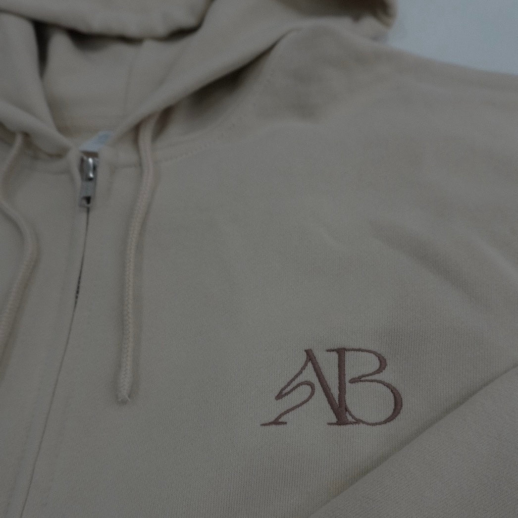 "AB" Logo Zip Hoodie