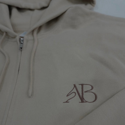 "AB" Logo Zip Hoodie